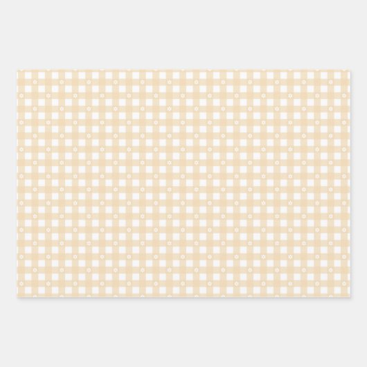 Lichtgeel lentepatroon & stevig inpakpapier (Voorkant)