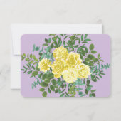 Lichtgeel Lila Paarse Roos Informatie Kaart (Achterkant)