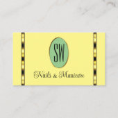 Lichtgeel Salie Groen met Monogram Professional Visitekaartje (Voorkant)