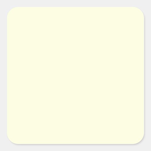 Lichtgeel Vierkante Sticker (Voorkant)