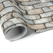 Lichtgekleurde bakstenen muur cadeaupapier (Rol Hoek)