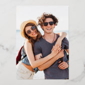 Lichtgekleurde tinten - Fototrouwdag Folie Uitnodiging (Achterkant)