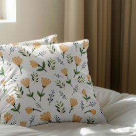 Lichtgele bloem Scandinavisch Kussen