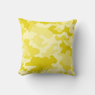 Lichtgele Camo-Sierkussen Kussen