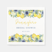 Lichtgele citroenkleurig bruidsmeisjespapier  servet (Voorkant)