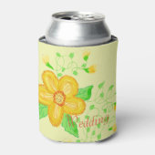 Lichtgele Designer Wedding Drink Houder Blikjeskoeler (Blikje Voorkant)