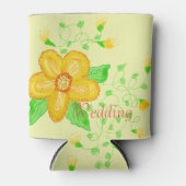 Lichtgele Designer Wedding Drink Houder Blikjeskoeler (Voorkant)