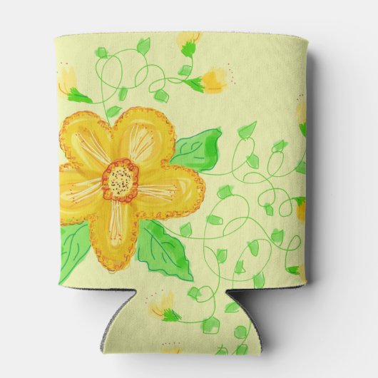 Lichtgele Designer Wedding Drink Houder Blikjeskoeler (Achterkant)