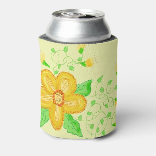 Lichtgele Designer Wedding Drink Houder Blikjeskoeler (Blikje Achterkant)