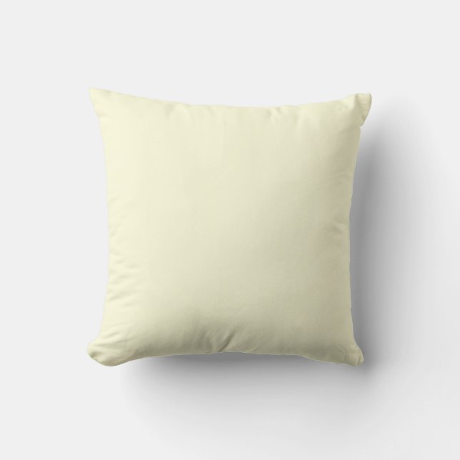 Lichtgele effen kleur kussen (Voorkant)