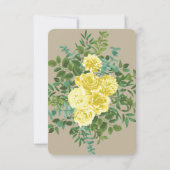 Lichtgele en Khaki Ecru Huwelijk Save the Date Kaart (Achterkant)