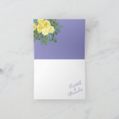Lichtgele en periwinkle Blue Weddenschap Bedankt (Binnen)
