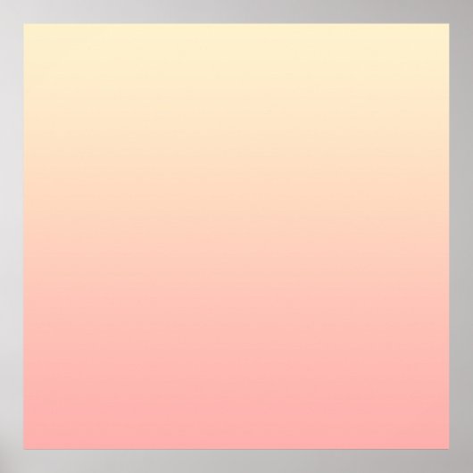 Lichtgele en roze verlopend poster (Voorkant)