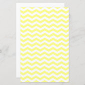 Lichtgele en witte kleuren Zigzag Chevron Pattern (Voorkant / Achterkant)