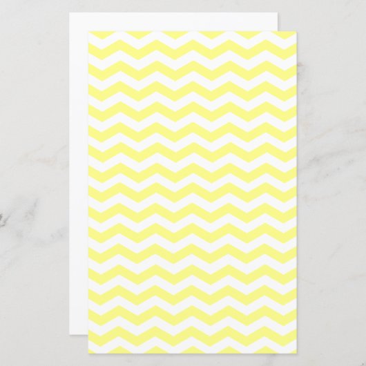 Lichtgele en witte kleuren Zigzag Chevron Pattern (Voorkant / Achterkant)