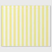 Lichtgele en witte strepen cadeaupapier (Vlak)