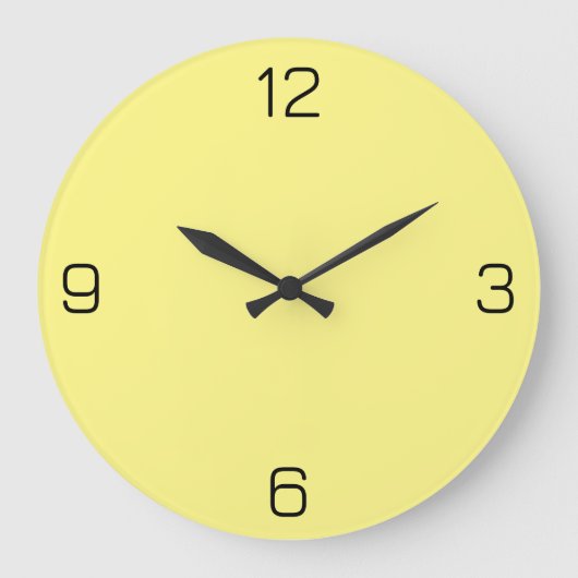 Lichtgele FFF888 Kleur met voeg een Naam optie Grote Klok (Voorkant)