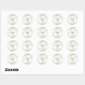 Lichtgele Floral — RSVP Classic Round Sticker (Vel)