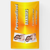 Lichtgele fotosjabloon spandoek (Verticaal)