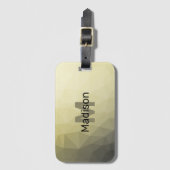 Lichtgele grijze maaswijdte Monogram Bagagelabel (Voorkant (verticaal))