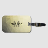 Lichtgele grijze maaswijdte Monogram Bagagelabel (Voorkant (horizontaal))