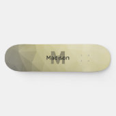 Lichtgele grijze maaswijdte Monogram Persoonlijk Skateboard (Horizontaal)