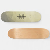 Lichtgele grijze maaswijdte Monogram Persoonlijk Skateboard (Horizontaal)