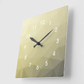 Lichtgele grijze maaswijdte Monogram Vierkante Klok (Hoek)