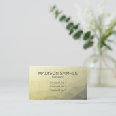 Lichtgele grijze maaswijdte Monogram Visitekaartje (Staand voorkant)