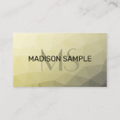 Lichtgele grijze maaswijdte Monogram Visitekaartje (Achterkant)