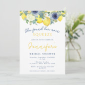 Lichtgele Lemon hoofd squeeze Vrijgezellenfeest Kaart (Staand voorkant)