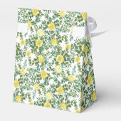 Lichtgele pasteitjes en Roos (Floral Wedding) Bedankdoosjes (Achterkant)