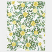 Lichtgele pasteitjes en Roos (Floral Wedding) Fleece Deken (Voorkant)