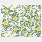 Lichtgele pasteitjes en Roos (Floral Wedding) Fleece Deken (Voorkant (Horizontaal))