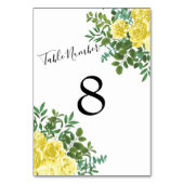 Lichtgele pasteitjes en Roos (Floral Wedding) Kaart (Achterkant)