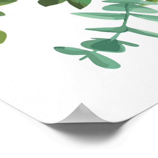 Lichtgele pasteitjes en Roos (Floral Wedding) Poster (Hoek)