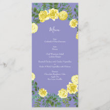 Lichtgele Periwinkle Blue Roos Weddenschap Menu