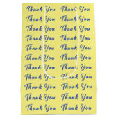 Lichtgele Plain Elegant Professioneel Dank u Medium Cadeauzakje (Achterkant)