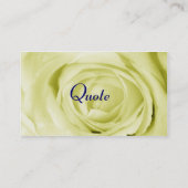 lichtgele profielkaart visitekaartje (Achterkant)