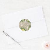 Lichtgele Roos Khaki Ecru Ronde Sticker (Envelop)