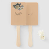 Lichtgele roos op de achtergrond handwaaier (Voorkant en achterkant)