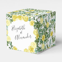 Lichtgele roze lenteverbinding bedankdoosjes