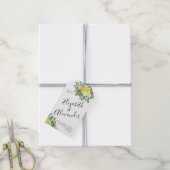 Lichtgele roze  lenteverbinding cadeaulabel (Met Touw)