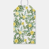 Lichtgele roze  lenteverbinding cadeaulabel (Achterkant)