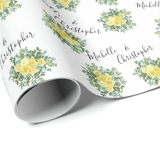 Lichtgele roze  lenteverbinding cadeaupapier (Rol Hoek)