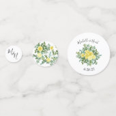 Lichtgele roze  lenteverbinding confetti (Achterkanten)