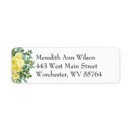 Lichtgele roze lenteverbinding etiket