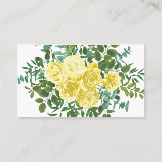 Lichtgele roze  lenteverbinding informatiekaartje (Achterkant)