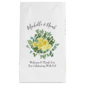 Lichtgele roze  lenteverbinding klein cadeauzakje (Voorkant)