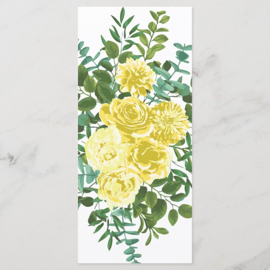 Lichtgele roze  lenteverbinding menu (Achterkant)